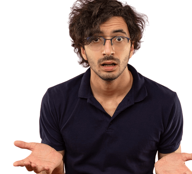 Confused person illustration