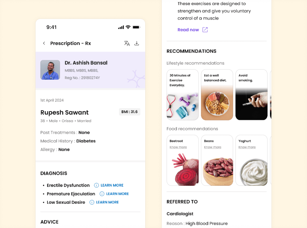 Personalized treatment plan