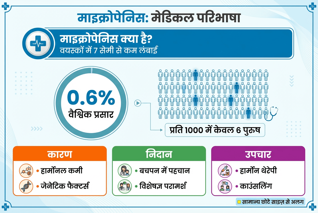 Micropenis ki medical definition ka infographic