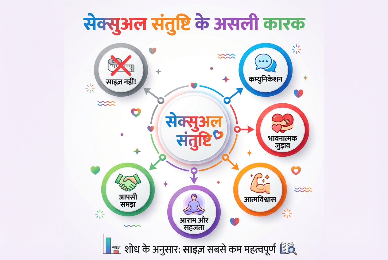 sexual satisfaction ling ke size se nahi in karano se milta hai infographic