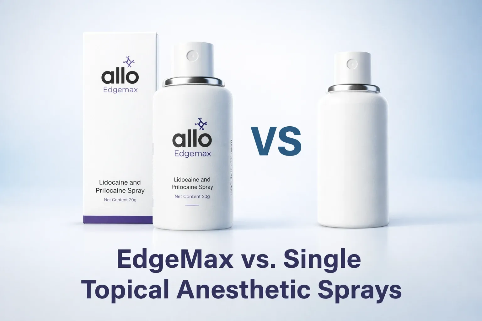 EdgeMax vs. Single Topical Anesthetic SpraysEdgeMax vs. Single Topical Anesthetic Sprays