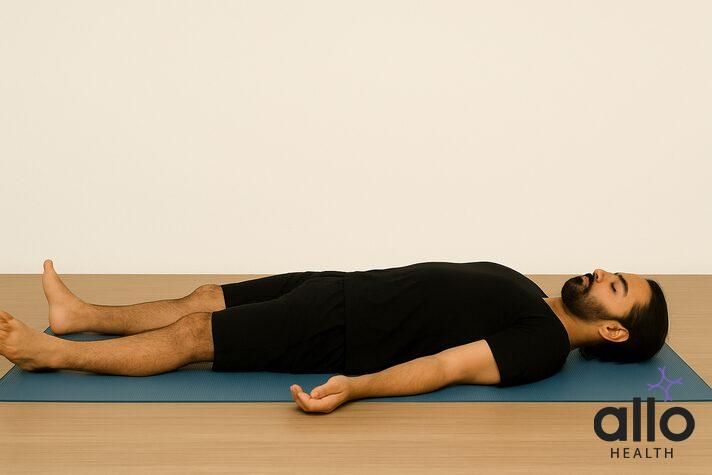 Shavasana (Corpse Pose) yoga for erectile dysfunction