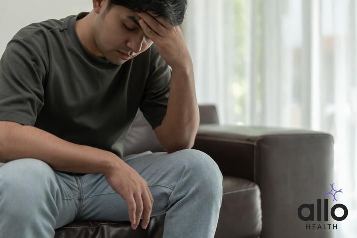 Stressed man worried about ling chota hone ka karan