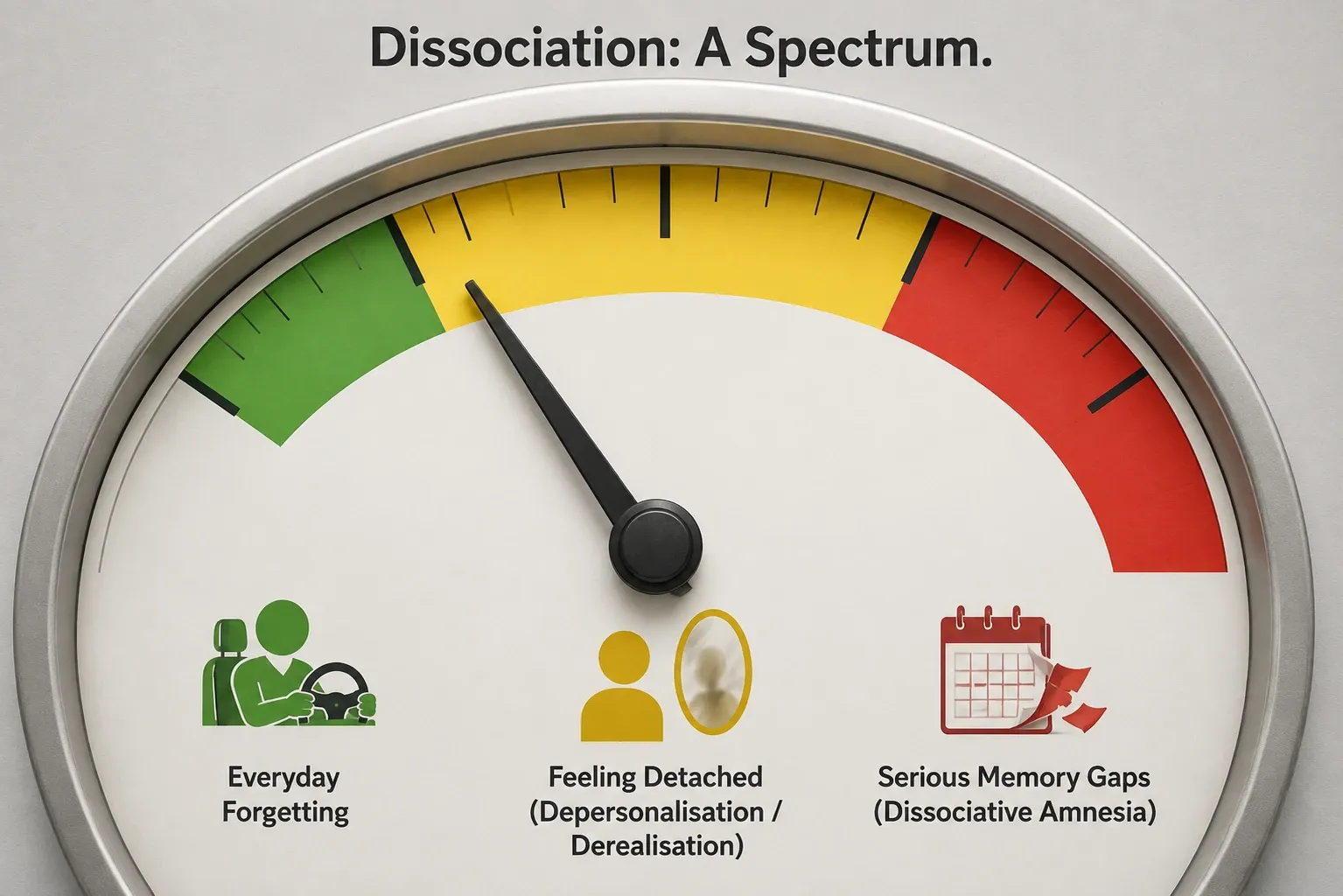 Dissociation spectrum from everyday forgetting to memory gaps