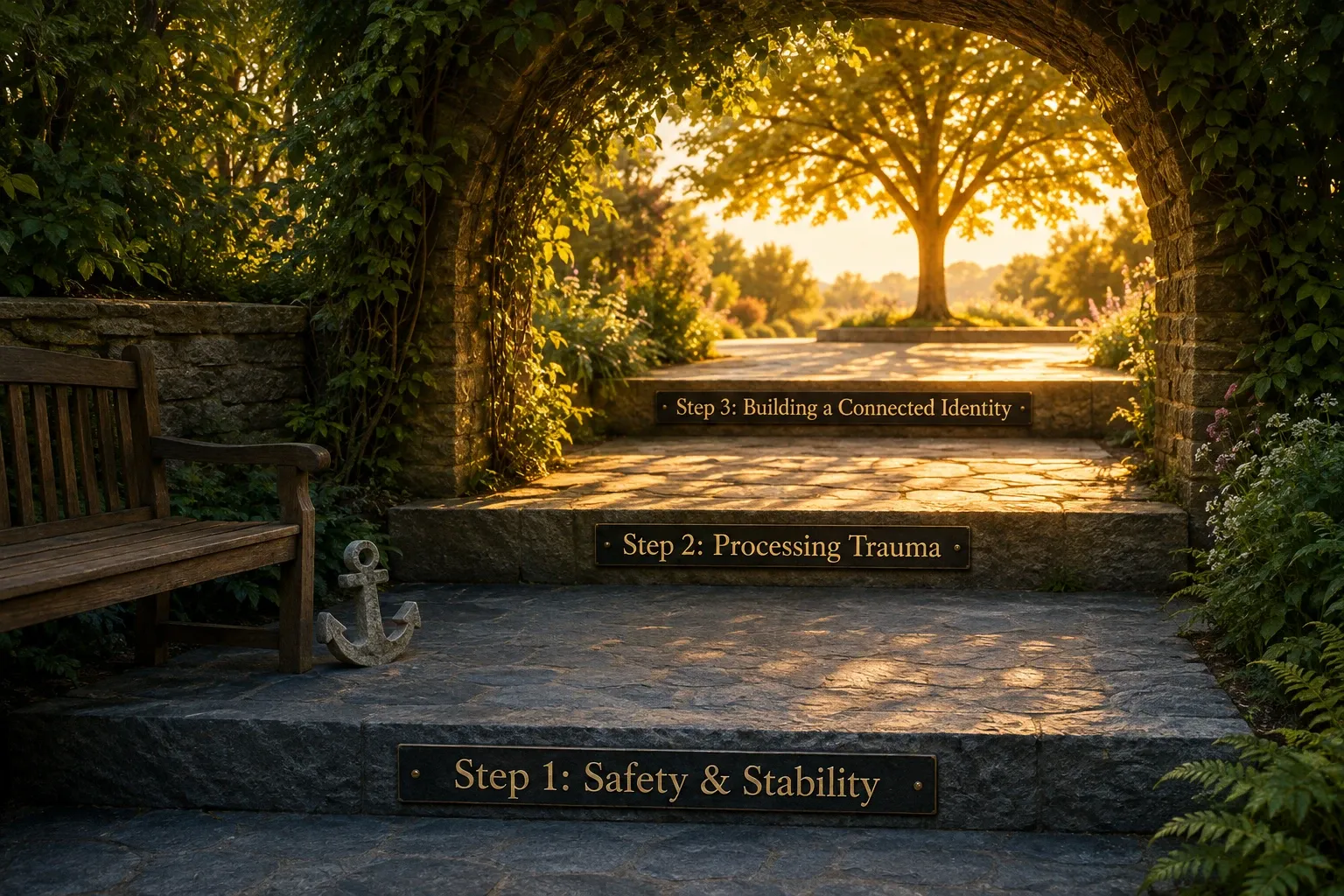 DID therapy stages from safety to identity integration