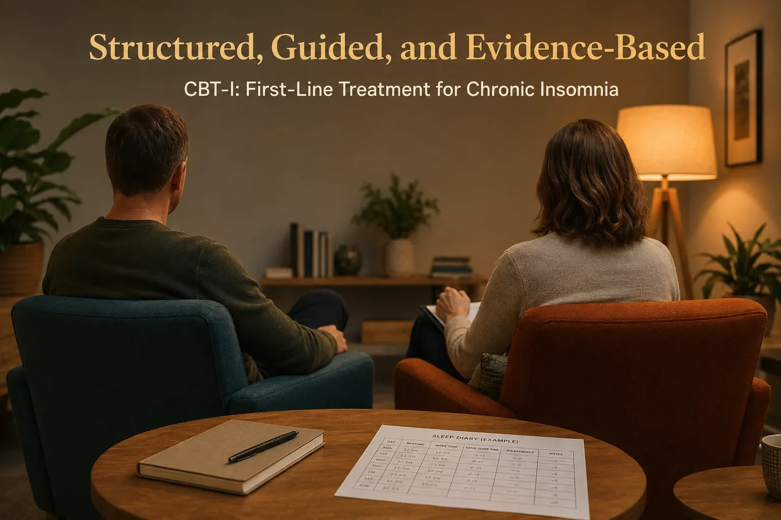 Therapy session representing CBT-I treatment for insomnia