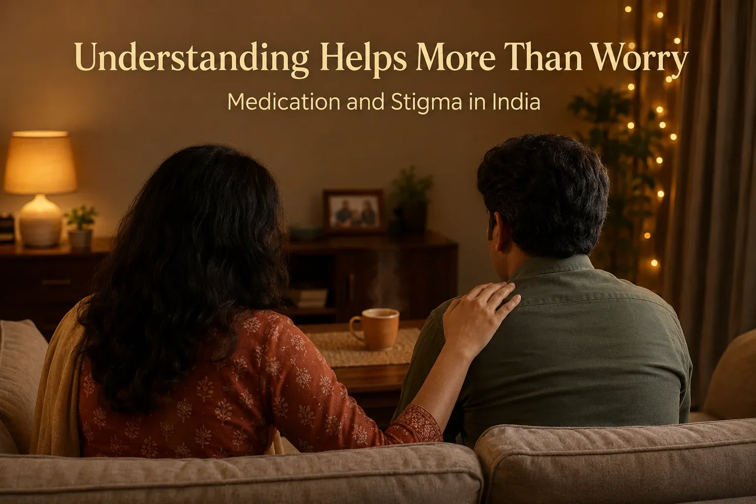 Family supporting each other through psychiatric medication stigma in India