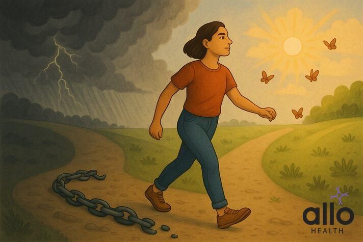 Person choosing self-worth over an unhealthy relationship, illustrating the brave journey toward emotional freedom and healing after recognising signs of being undervalued.