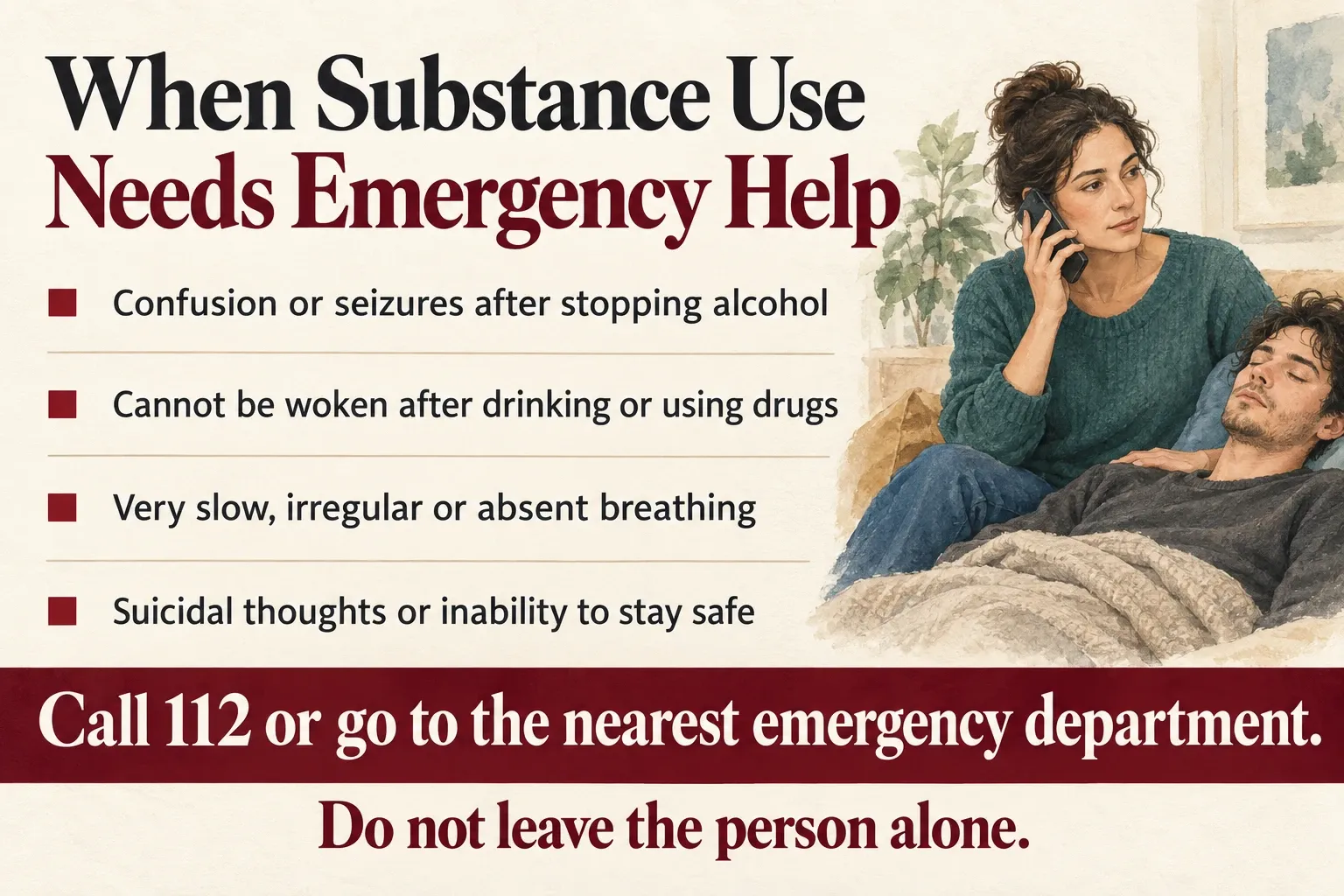 when substance use needs emergency help