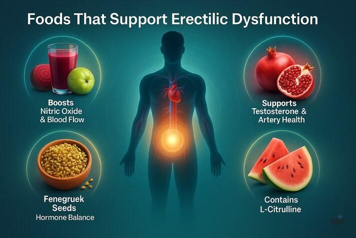 erectile dysfunction me madad karne wale foods infographic