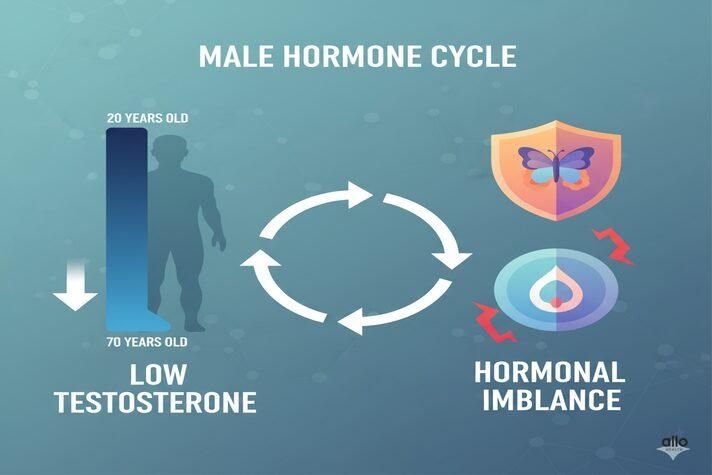 testosterone hormone ka kam hona aur thyroid aur prolactin hormone ka imbalance - morning erection kam hone ka ek karan