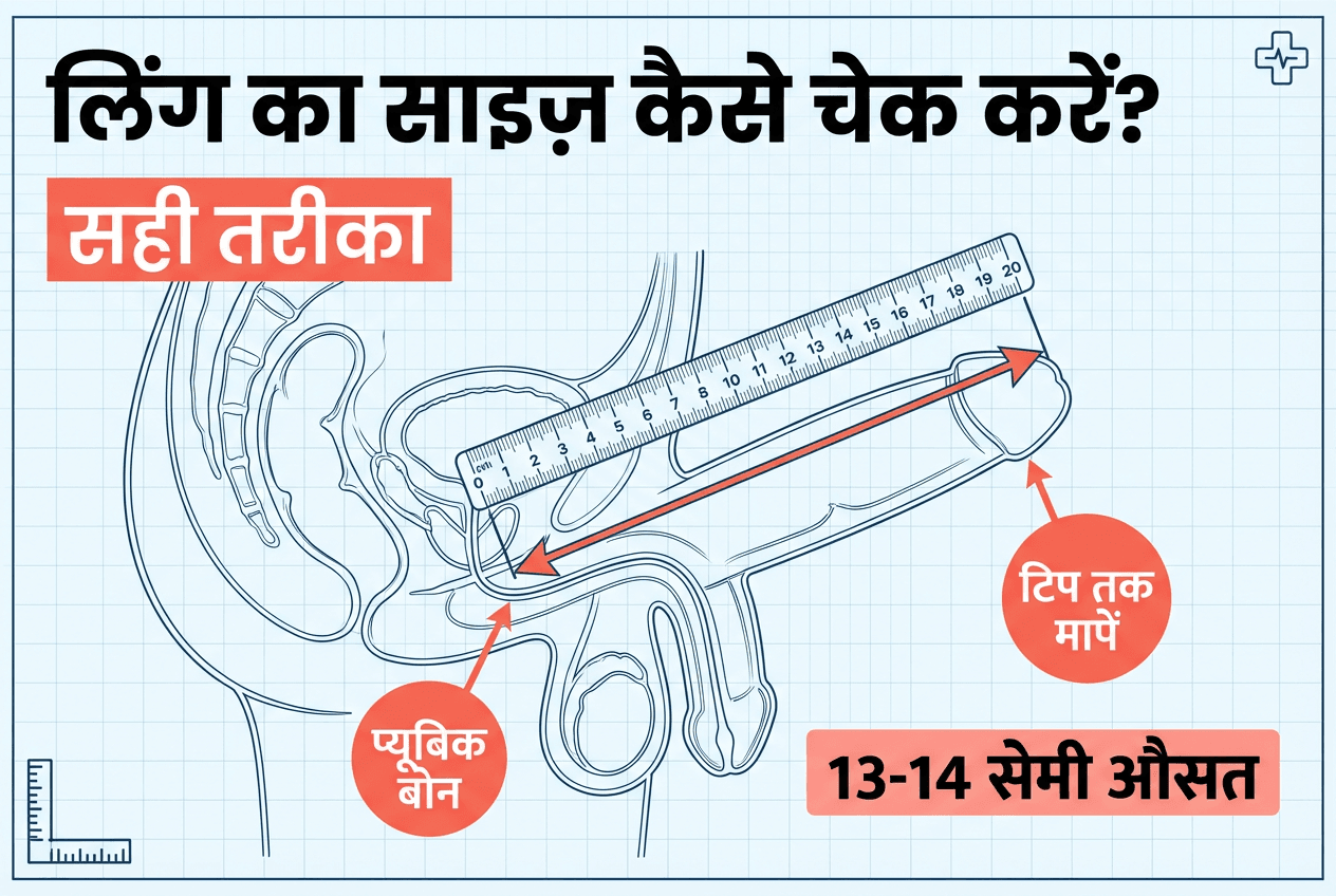 ling ka size kaise check kare ruler measurement correct method diagram
