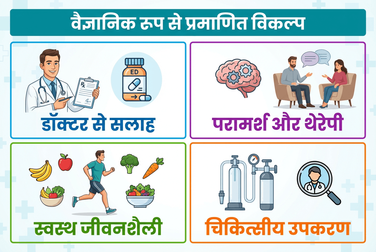 erectile dysfunction ke liye doctor dwara pramanit aur surakshit upay