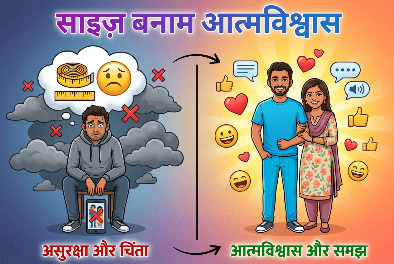 ling ka size nahi balki atmvishwas aur partner connection zyada mahatvapurn