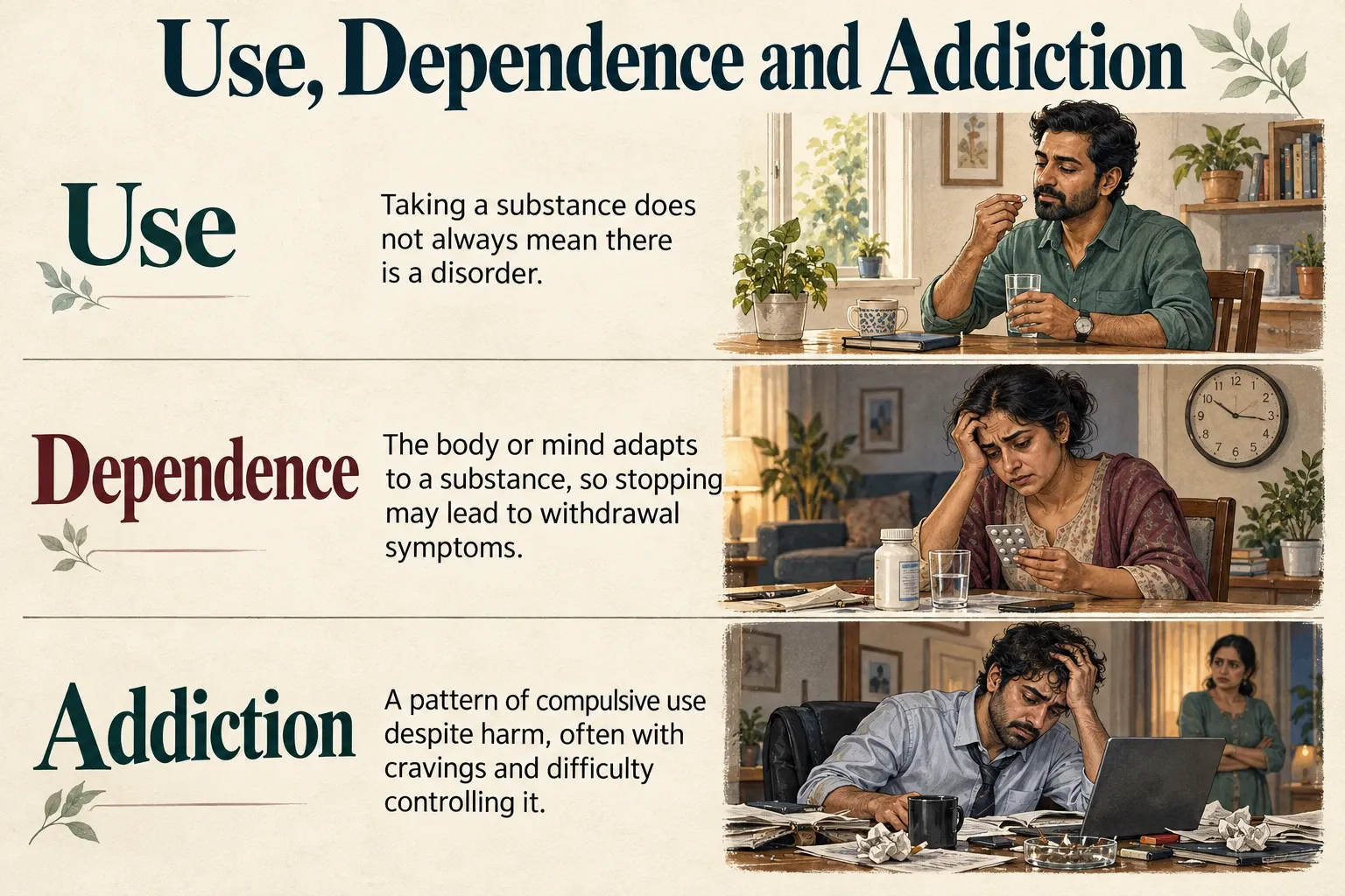 use, dependence and addiction