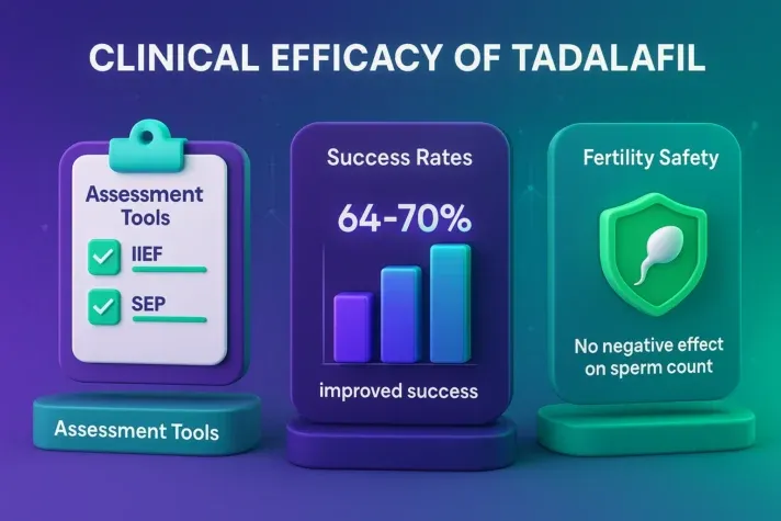 tadalafil dose for erectile dysfunction showing clincal efficacy of tadalafil
