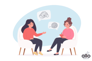 therapist talking to a patient and talking about the Treatment Of Anorgasmia