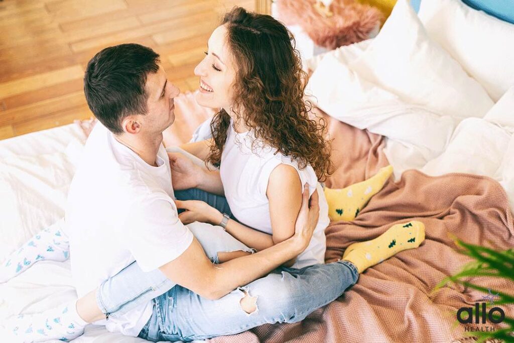 couple practising Sensate Focus Exercises